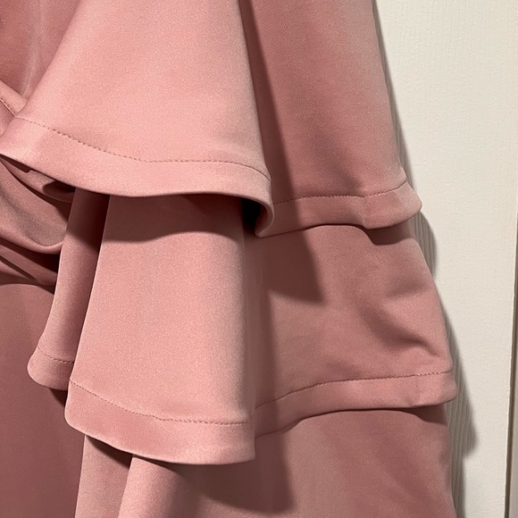 Shein Curve Cold Shoulder Flutter Sleeve Dress Dusty Rose Size 3X/18 - Picture 9 of 9